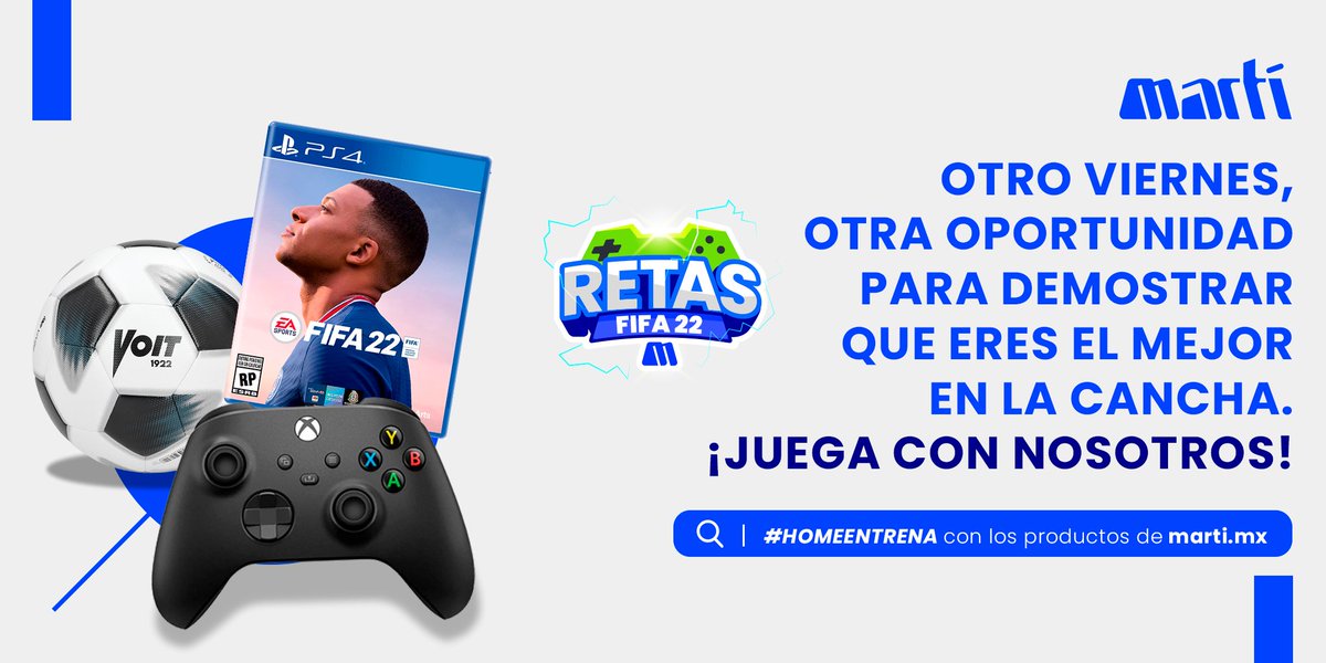deportesmarti's tweet photo. En cada transmisión de #RetasFIFA tendrás la oportunidad de ganar un código digital de #FIFA22. 😎 💥

¿Serás tú el siguiente afortunado? ¡No te las pierdas! ⚽️ 🎮 https://t.co/zJCC3itCm2