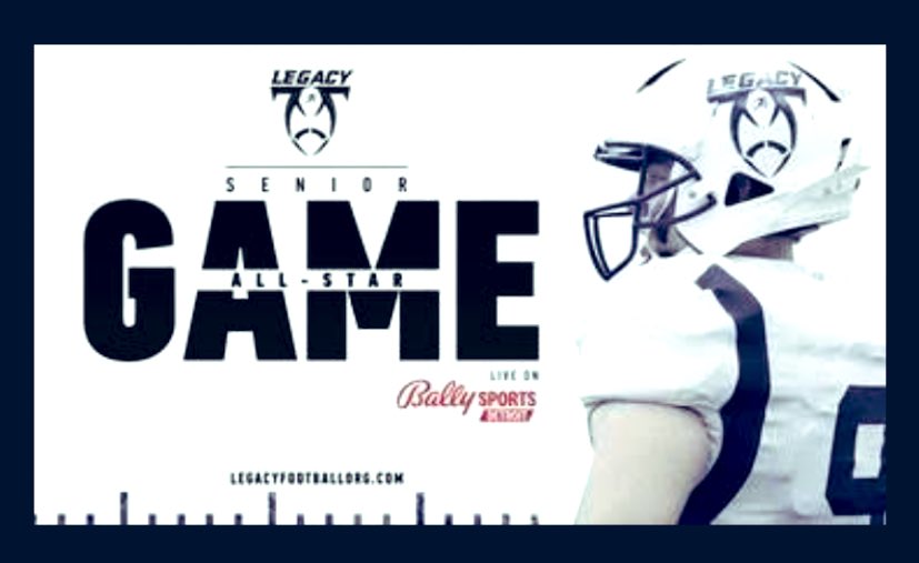 CDeseranno's tweet photo. I’VE BEEN SELECTED TO THE 2021 LEGACY SENIOR ALL STAR GAME POWERED BY @MEIJER LIVE ON @BALLYSSPORTSDET @LEGACYMI_FBALL @LEGACY_CENTERMI. https://t.co/zosZaswBem