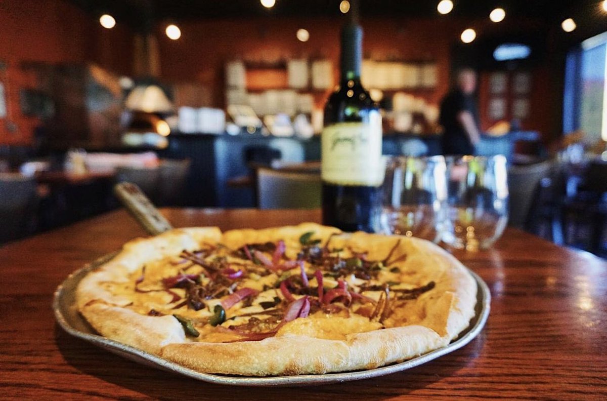 Our pizza neighbors <a href="/wedgepizza/">The Wedge Pizzeria</a> are serving up pizza and wine specials tonight! If you spill a little - we’ve got you! Enjoy! #legacyokc