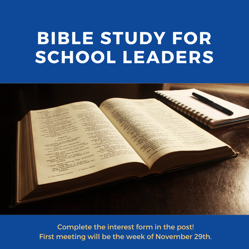 Join me for a weekly bible study for school administrators!  Sign up here: forms.gle/Qz2xUjMrD3mWjK…  Feel free to share!