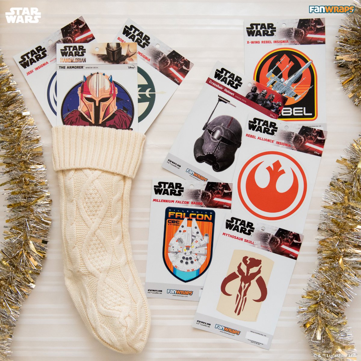 Fill up those stockings with #StarWars! Save 20% on all Star Wars with code HOLIDAY20 at FanWraps. Some exclusions apply. 

bit.ly/FW_StarWars