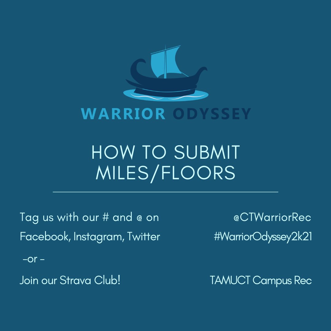 Here is this week's Warrior Odyssey Leaderboard! The semester is coming to an end and the last day to submit will be December 3rd! See below for ways to submit!

#tamuct #getRECd #WarriorOdyssey2k19