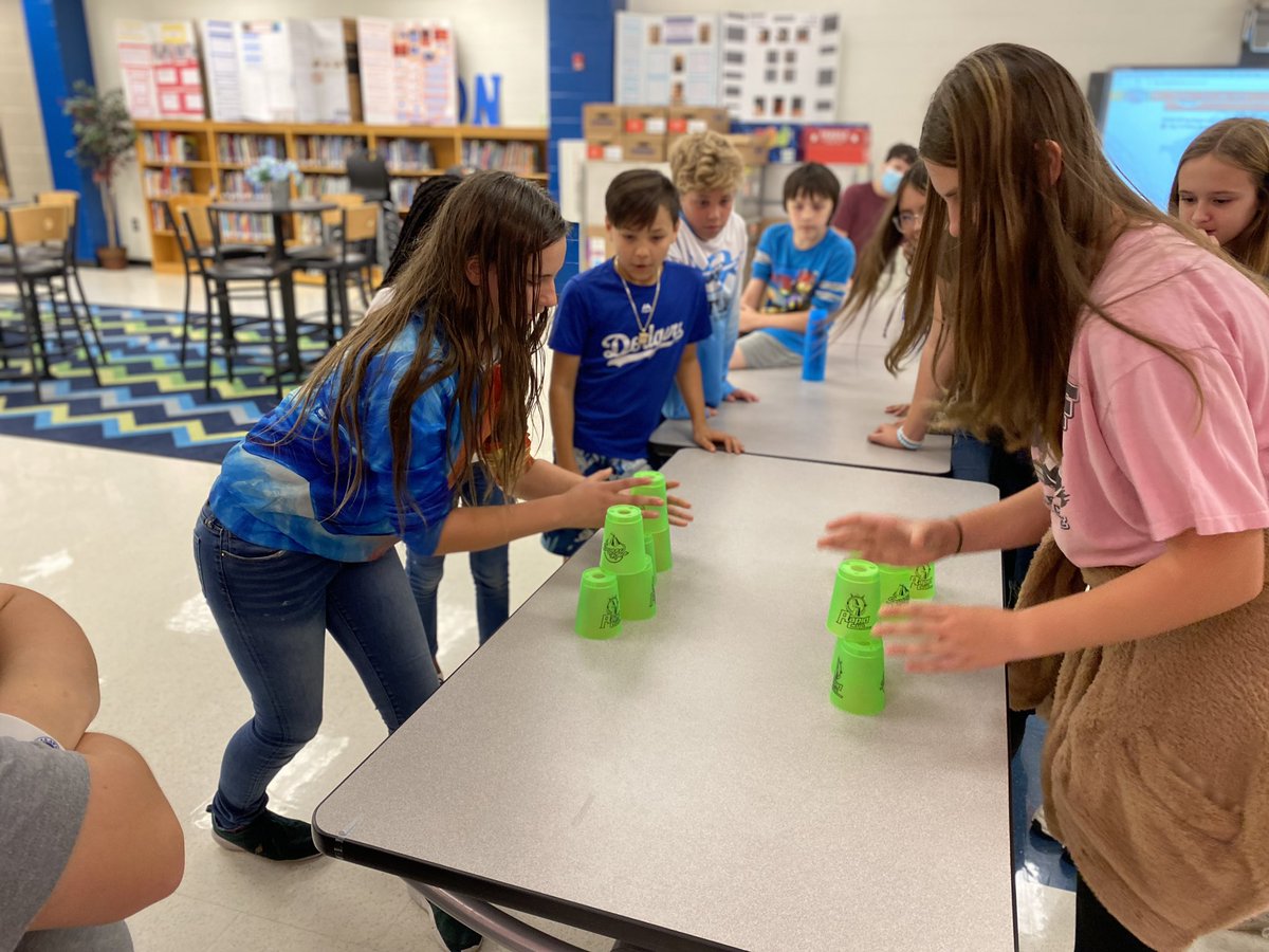 themerrylibrary's tweet photo. Oh, just over here trying to help break a world record today for the World Speed Stacking Association! @ETBoothMS @CcsdMedia @SpeedStacksInc #Stackup2021 https://t.co/dDweM84Jjg