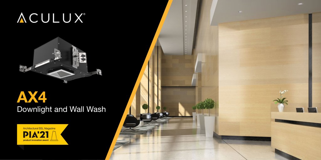 AculuxLighting's tweet photo. Thank you @archsslmag for recognizing our passion for innovation! The Aculux AX4 4" Downlight and Wall Wash is a recipient of the 2021 Product Innovation Awards.
Discover the innovation: https://t.co/Lcd9XAff0Q
#aculux #ax4 #downlighting #awardwinner #PIA21 #architecturalSSL https://t.co/tSTukrmvl6