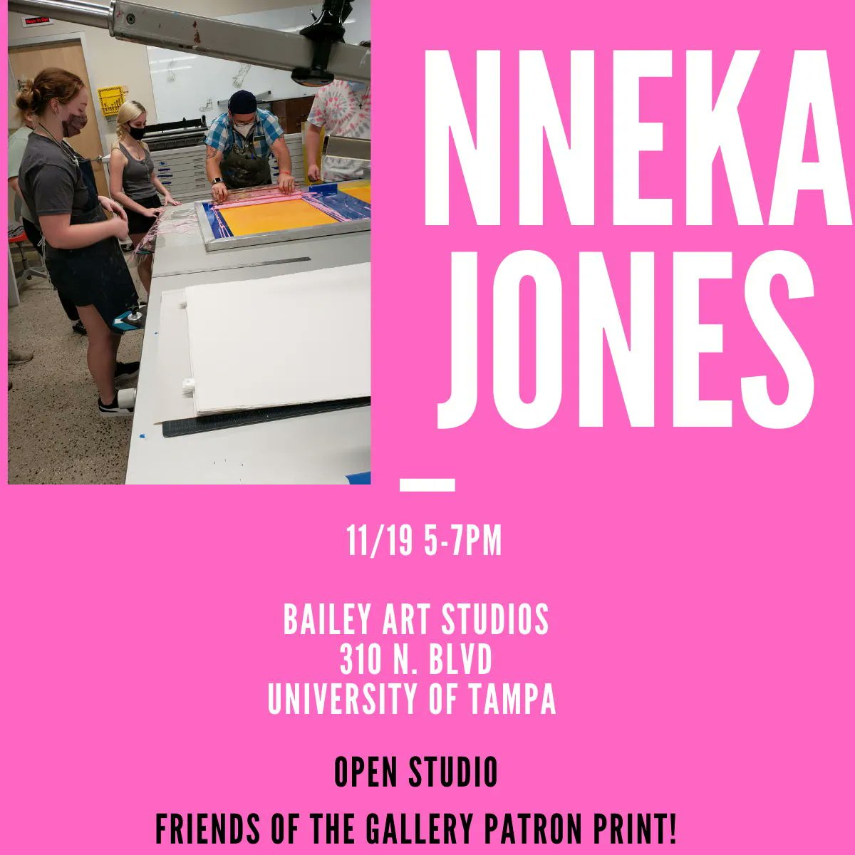 ScarHartleyUT's tweet photo. The Layer 🍰Magic of Screen Printing! Come see Nneka put the final touches on these beauties!
Friday 11/19 5-7pm in the Bailey Arts Studios
Follow @artyouhungry make magic happen!
If you want to take one home - Become a Friend of the Gallery Patron Member!
https://t.co/HRlUdDKXqt https://t.co/pRhmH28rGE