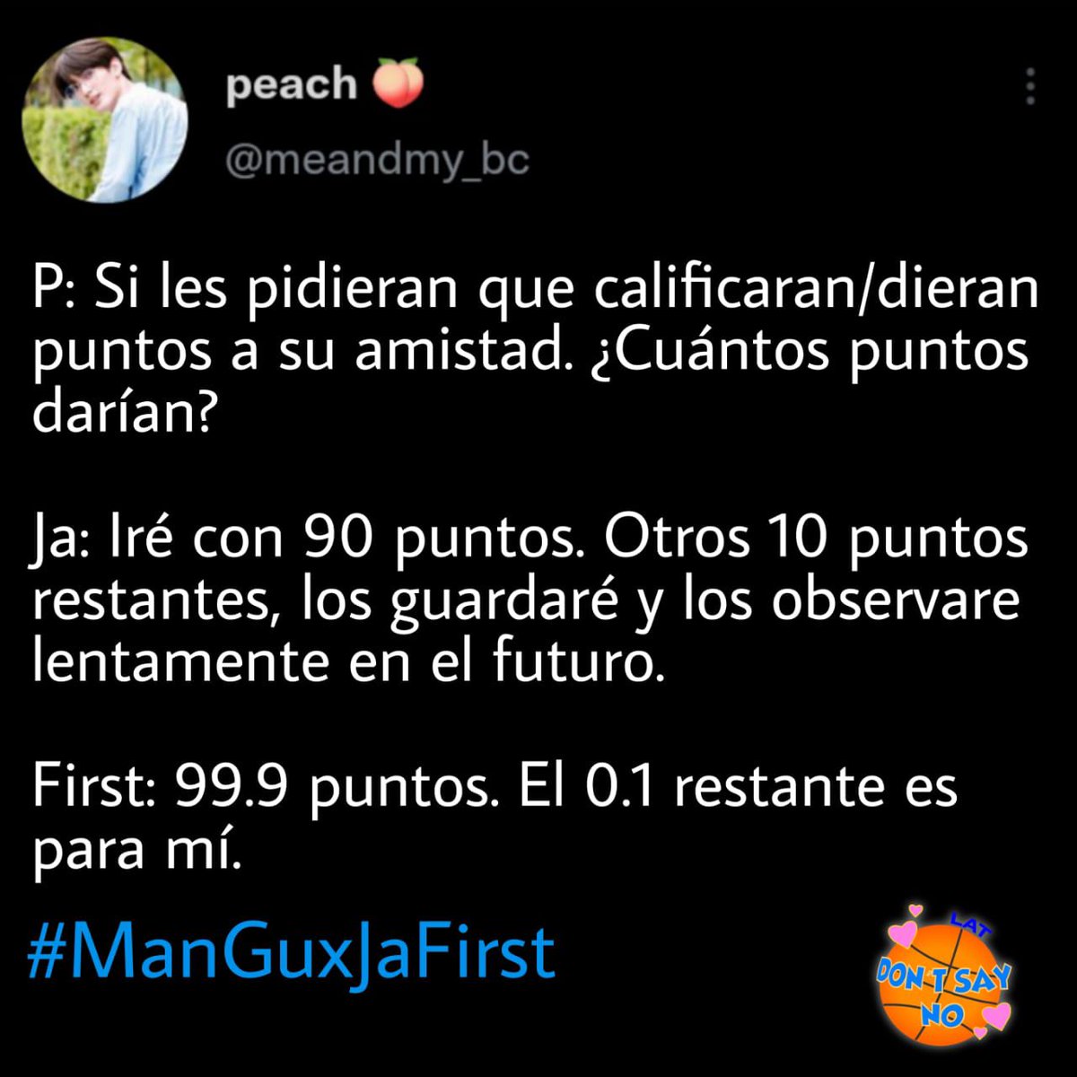DntSayNoLat's tweet photo. Es que yo soy fan de su amistad.🥺💜
#ManGuxJaFirst
#DSNTheSeries
#เมื่อหัวใจใกล้กัน
#MeMindY
Cr: @meandmy_bc https://t.co/zARsXDHEKf
