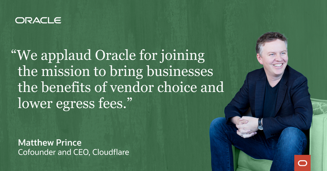 .<a href="/Oracle/">Oracle</a> is joining forces with <a href="/Cloudflare/">Cloudflare</a> to help eliminate #data transfer fees and ease the path to #multicloud: bit.ly/3npO908