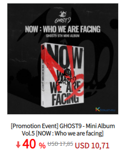 Ktown4u_IDN's tweet photo. 🇮🇩 Ktown4u Indonesia X @Ghost9base💀

GHOST9 - Mini Album Vol.5 [NOW : Who we are facing] 

🎁Pre-order benefit
🎁Poster
🏆Video call fansign

https://t.co/ERl7buOj1I https://t.co/476TrI93ne