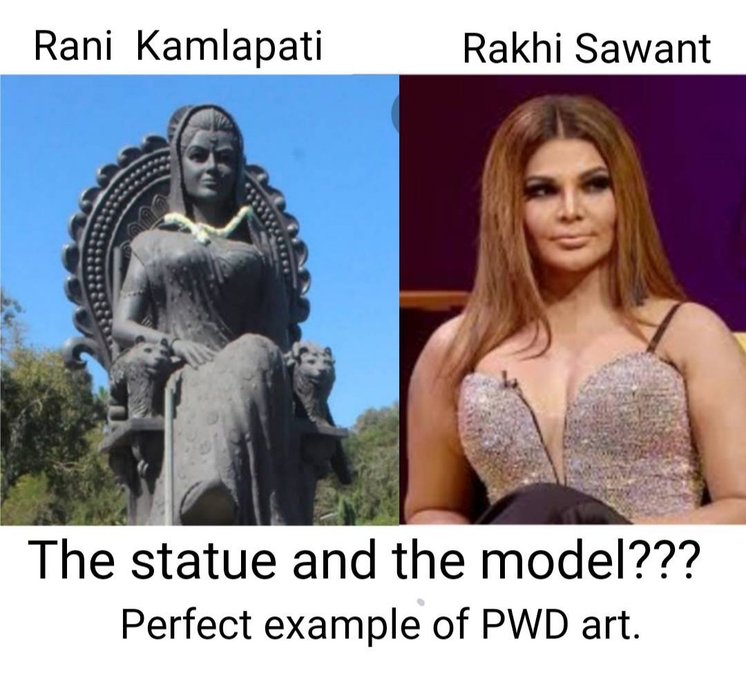 Jayant0908's tweet photo. @OfficeofSSC @ChouhanShivraj @PMOIndia 
Sir the recently inaugurated Rani Kamlapati statue by @narendramodi jiis an insult to the image of tribal Queen of the 18th century. It should be corrected for the sake of our future generations. https://t.co/2mwc3HSwjE