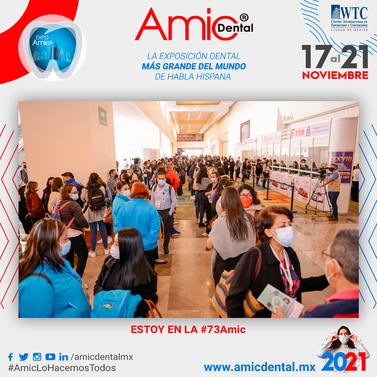 amicdentalmx's tweet photo. La exposición dental más grande del mundo de habla hispana #AmicLoHacemosTodos # 73ExpoAmic
#SomosAMIC #salud #ortodonciaestetica #ortodoncia #dentista #odontologo #odontologa #soydentista #soyodontologa #odontologia #ortodonciaestetica #ortodoncia #odontologia https://t.co/EPF5c0VXiG