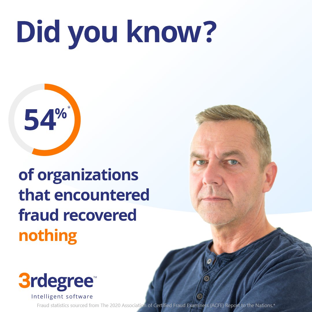 _3rdegree's tweet image. This week is #internationalfraudawarenessweekA sobering fact is that the majority of victim organizations recover none of their fraud losses.
Follow @_3rdegree for details on how you can get access. #fraudprevention #fraudawareness #SaaS #businessprotection #protectingbusinesses