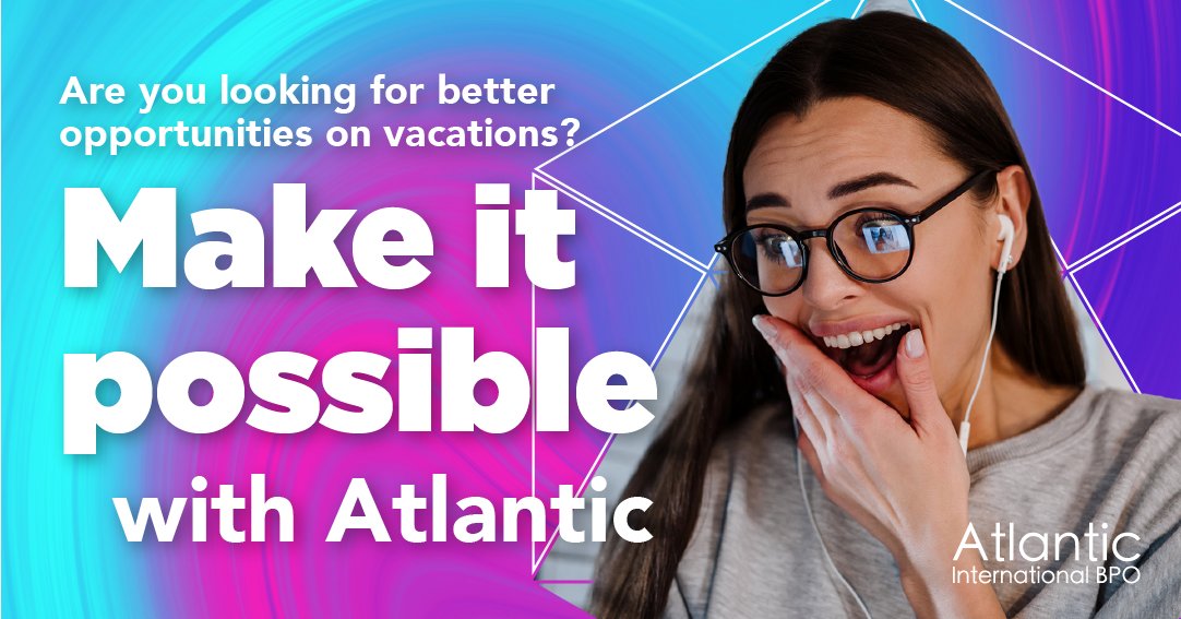AtlanticQI's tweet photo. ¿Buscas mejores oportunidades en vacaciones? Hazlo posible con #AtlanticBPO +500 vacantes bilingües esperan por ti. Trabaja desde casa #bilingüe B2 o + tiempo completo o medio tiempo y no requieres experiencia. Aplica ya https://t.co/Qs6wEsOiuY https://t.co/HCzkMy6bUw