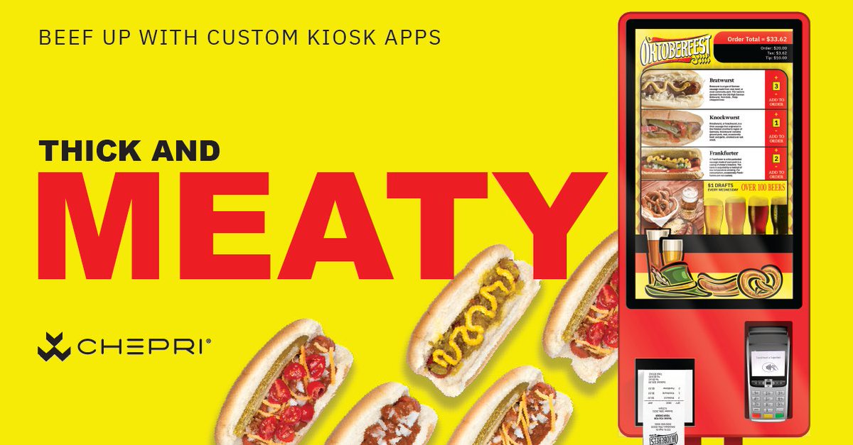 ChepriLLC's tweet photo. Custom meaty kiosk apps guests will love, bringing big beefy ROI.
https://t.co/8yVFDGohgK
#AI #apps #contactless #digital #food #kiosk #restaurant #technology https://t.co/gbqzVhYR6f