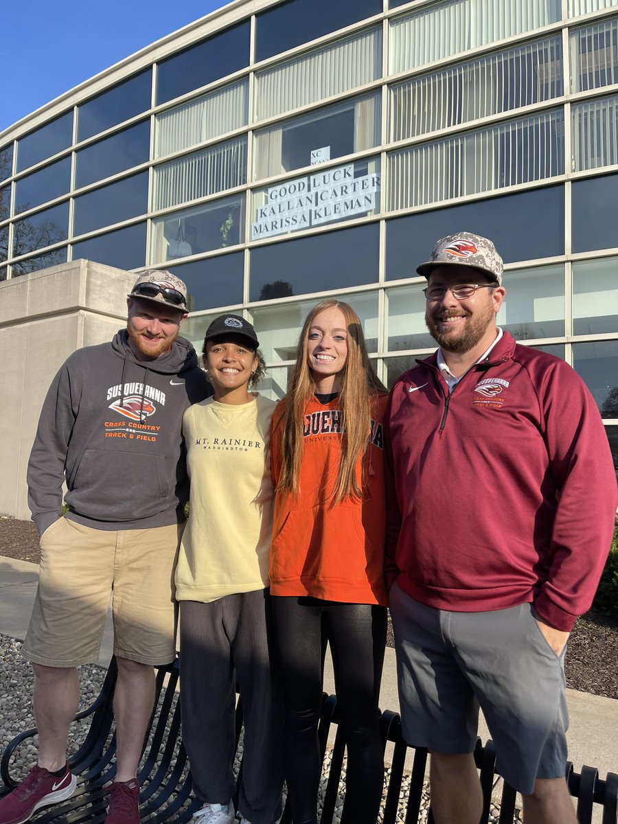 coachproflo's tweet photo. Congratulations to these River Hawks @GOSusqU @SusquehannaU heading to Cross Country Nationals @NCAADIII @NCAAXC We are so proud of your accomplishment and ready to see you tear it up! GO KALLAN!!! GO MARISSA!!! @LandmarkConf #peepthesign #riverhawks #d3 #susquehanna #xc #ncaa https://t.co/U8ymCFYP87