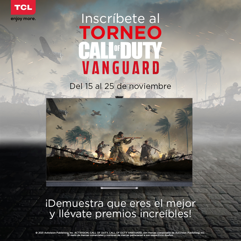 tclmex's tweet photo. Inscríbete a nuestro #TCLChallenge donde podrás demostrar tus habilidades en #CallOfDutyVanguard.
¡Da clic para conocer los increíbles premios! No dejes pasar esta oportunidad y vive la mejor experiencia #Gamer con TCL
Inscríbete aquí: https://t.co/3UIUKZzKSC https://t.co/0jigbZ4feN