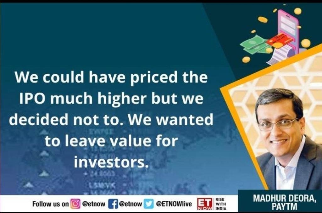 AshishBahety's tweet photo. #Paytm
#ValueInvesting
#Ipofrenzy
#FomoInvesting
Paytm streak of losses will now continue to the portfolio of Paytm Investors https://t.co/JqruJSKzsf