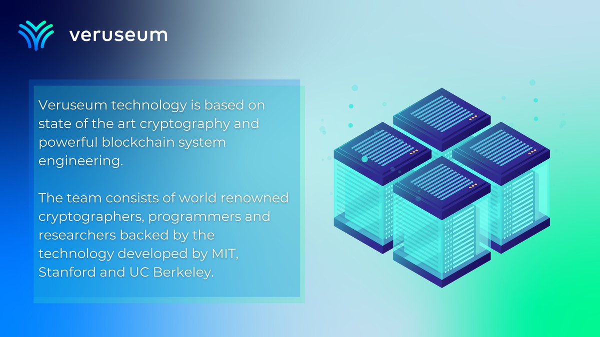 VeruseumLabs's tweet photo. #Veruseum technology is based on state of the art cryptography and powerful blockchain system engineering. ⚡️

💻The team consists of world renowned cryptographers, programmers, and researchers backed by the technology developed by MIT, Stanford and UC Berkeley.🔐

#ZKRollUp #ETH https://t.co/KJQCbNA4Wd