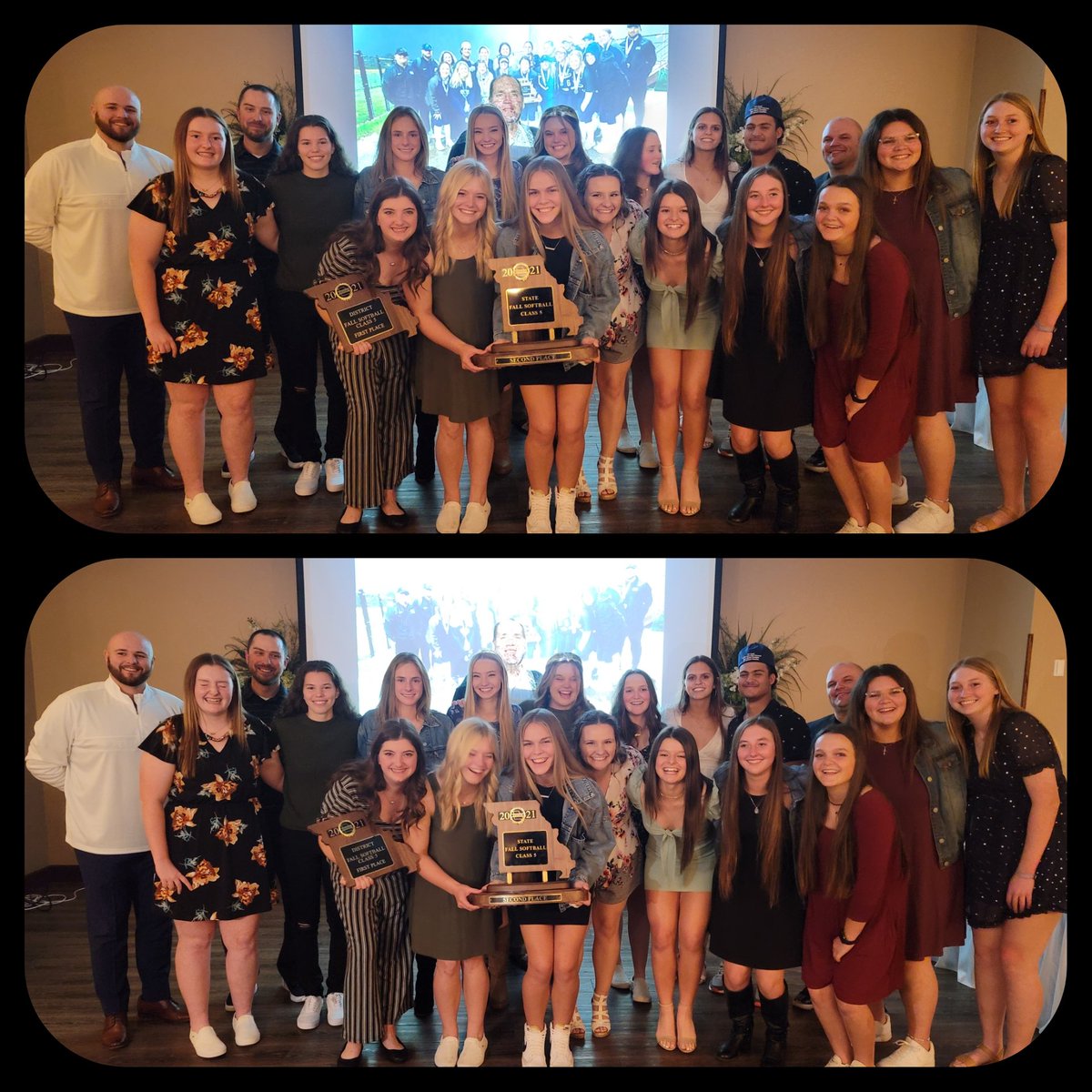 JenniferChadwi8's tweet photo. 2021 FHC Softball 🥎 Banquet was a hit💥  with these amazing ladies &amp; coaches who never gave up!💪😎
You will always be Champions in our eyes!🏆 #districtchampions
#gacchampions #finalfour
#roadtostate
#finaltwo✌
@echadwick33
@FHCSpartanSB 
@FHCAD https://t.co/oTJ5aj4i2A