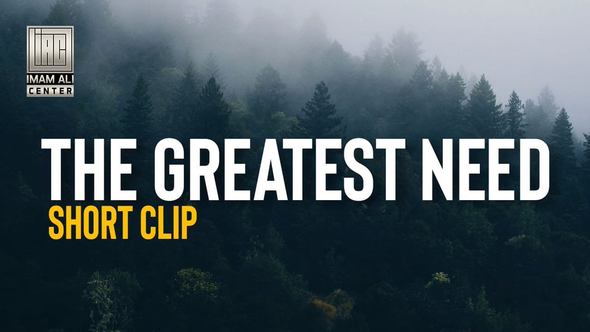 theimamali's tweet photo. The Greatest Need | Short Clip | Imam Ali Center
Click to watch the Short Clip
https://t.co/zbm03eLFkZ
#shortclip #ImamAliCenter #speech
Speech By: Maulana Baig
Concept &amp; Produced BY: Syed Farman Ali 
Edited BY: M. Abdullah
Graphics By: Iqbal Rizvi
Post and Creative: Stellarspro https://t.co/45VKIj90l8