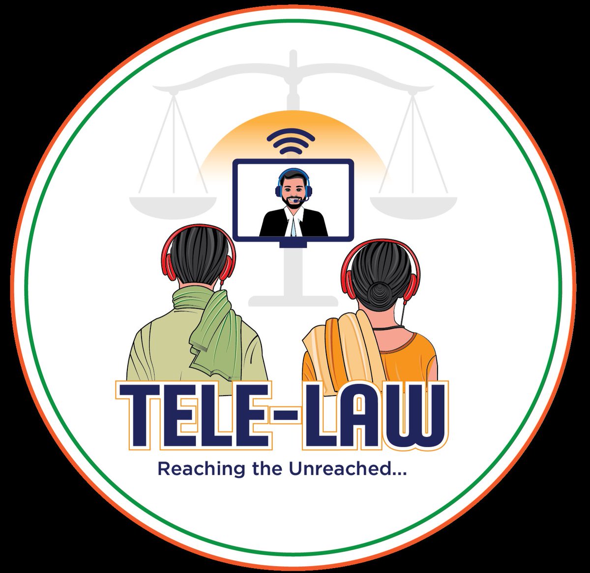New Tele-Law Logo #reachingunreached #telelaw <a href="/CSCegov_/">CSCeGov</a> @DoJ_India