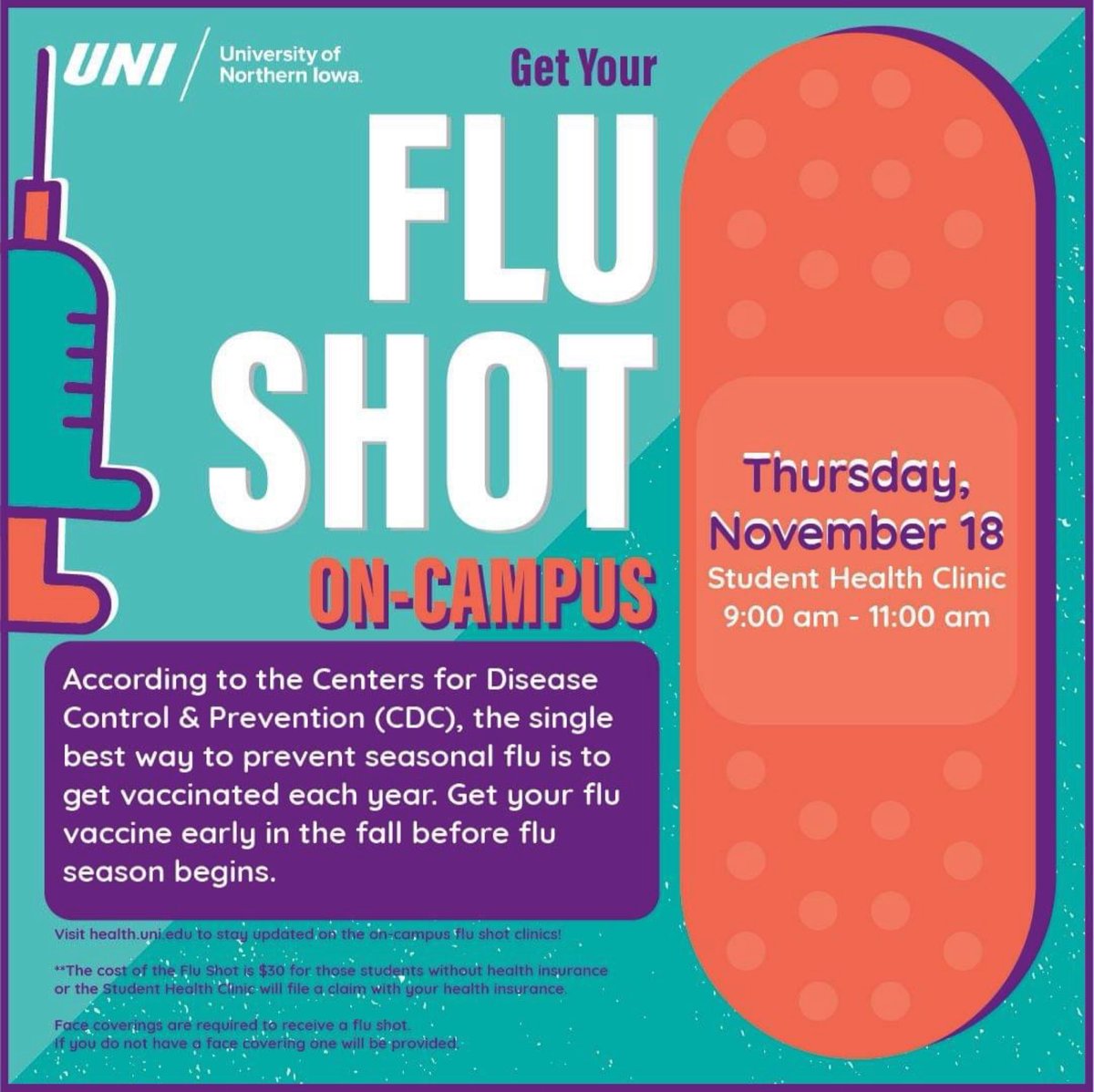 UNI Student Health tweet media