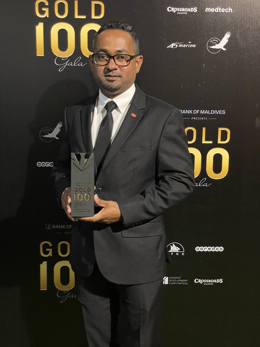 ACEhardwareMV's tweet photo. GOLD 100 AWARD

Co-Load Maldives is awarded the #GOLD100 award by Corporate Maldives for the fifth year in a row. This prestigious award was awarded during the GOLD100 Gala held at the Crossroads Marina on 16th of November 2021.

#Gold100
#acethehelpfulplace https://t.co/NxgunzMYY1