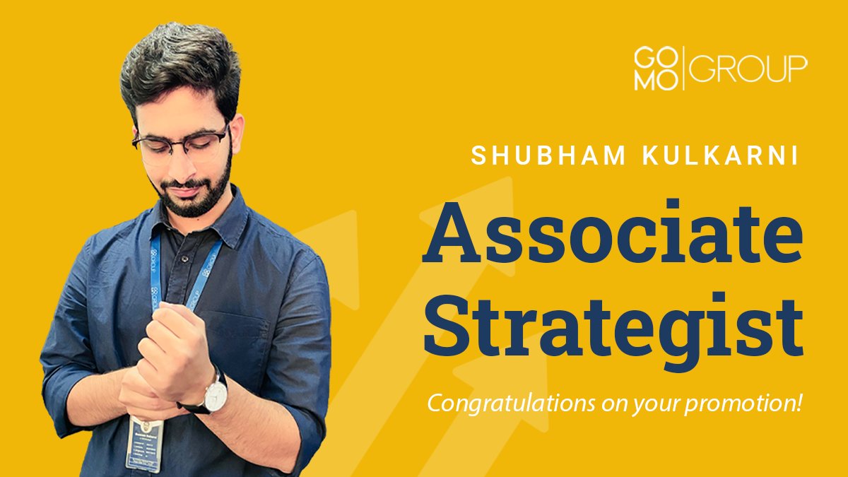 Subham joined GO MO 3 years ago as Jr. SEO Analyst. Throughout his journey, he has continuously improved his skills and domain expertise. We are extremely proud to announce that Shubham has been promoted as an Associate Strategist. #Lifeatgomo https://t.co/xqFTkFQLaP