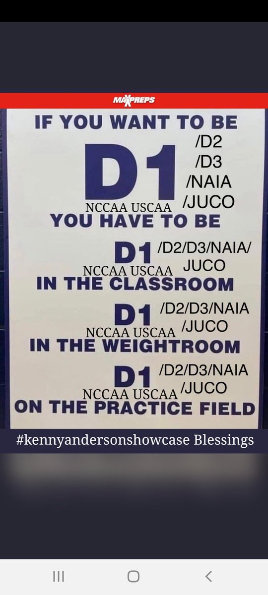 iancle1's tweet photo. @TweetsbyCoachP @GavinDobbins2 Figured I'd update it! https://t.co/dDb3CY2NAt Love and Blessings #NAIA #D3 #NCCAA #USCAA #JUCO ALONG WITH #D1 #D2 #COLLEGE IS #COLLEGE #ALLLEVELSMATTER https://t.co/tYzzPOSd8j