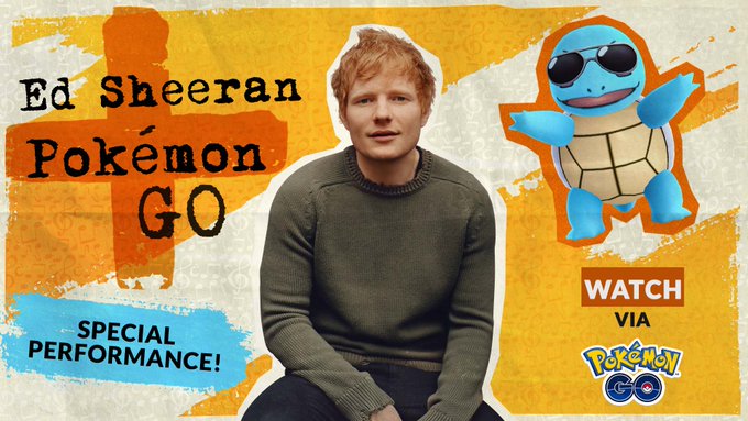 ポケモンgo Ed Sheeran氏とのコラボでサングラス姿のゼニガメ出現 イベントの詳細が発表 Game Watch