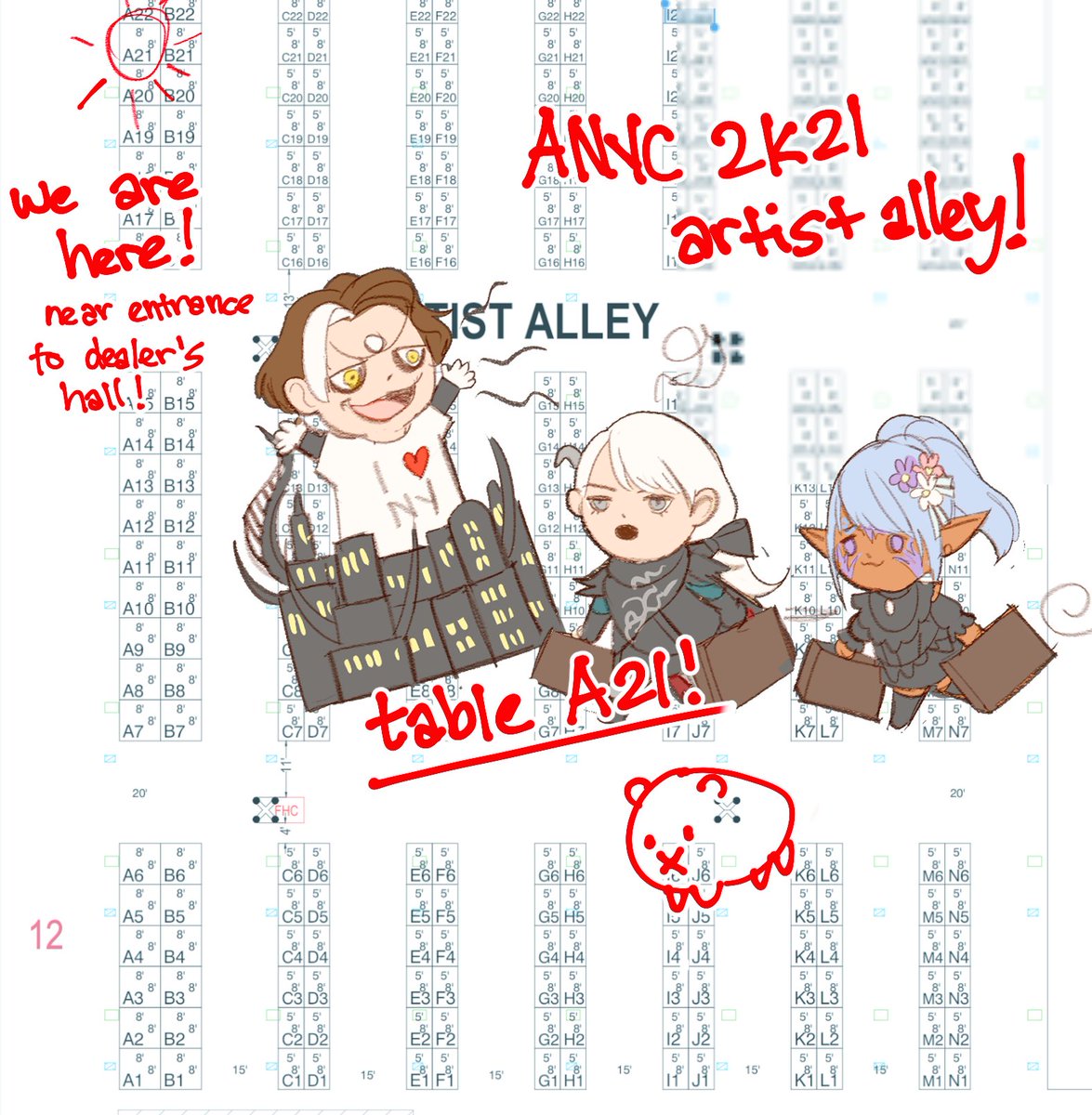 i'll be at anyc artist alley table a21 this weekend!! here's most of the stuff i'll have!! 