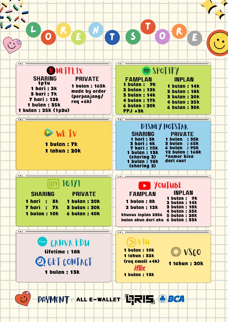 kiaashopp's tweet photo. @banyakpiikiran hallo ^^
lagi cari app premium ? sini bisa di aku langsung dm, wa  aja yaa atau tanya" dulu juga boleh 😉@kiaashopp

◕ fast process
◕ trusted dan bergaransi
◕ testi ada di bio 📌
◕ 💸 all e-wallet, qris and bca
#zonauang https://t.co/bRgQEtmjJB