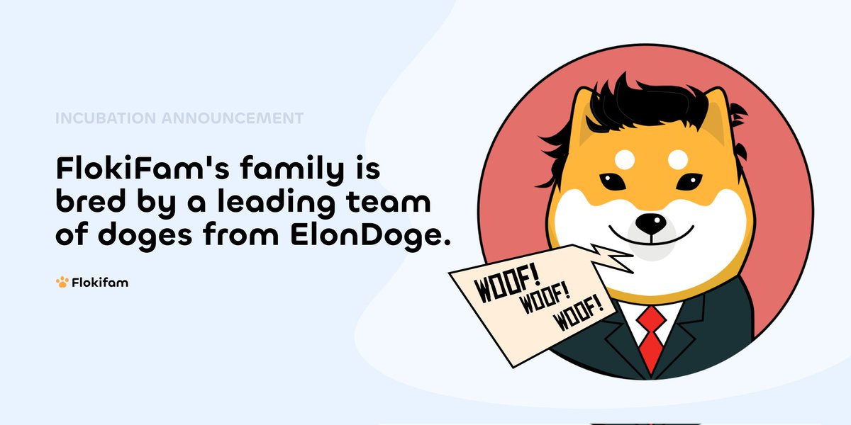 flokifam's tweet photo. 🐾Woof! We are revealing an important announcement before our IDO today. We are part of @elondogeio doges family. Elondoge and Flokifamily are from the same kennel. 🐶🦴

#Floki #Flokifamily #Elon #ElonDoge https://t.co/Rqp1SIHbef