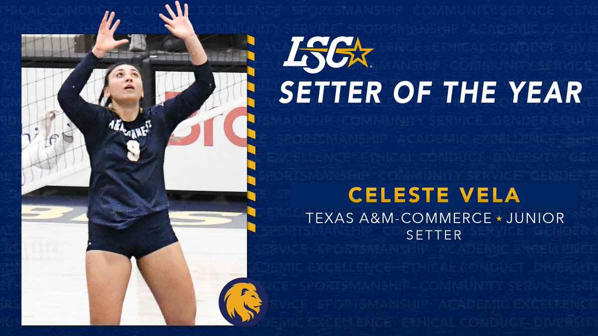 Congratulations to 2021 #LSCvb Setter of the Year Celeste Vela of <a href="/Lion_Athletics/">East Texas A&M Lion Athletics</a>! 🏐

🔗 bit.ly/2Z1b8W4