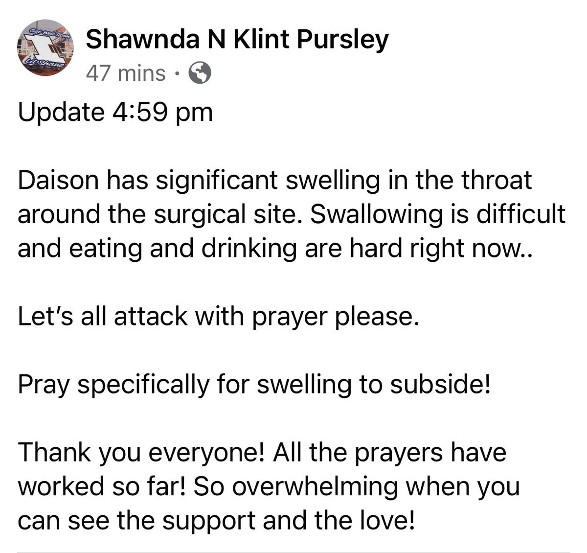 ShawndaPursley's tweet photo. 🙏🏻🙏🏻🙏🏻 https://t.co/5DQb3SY2sn