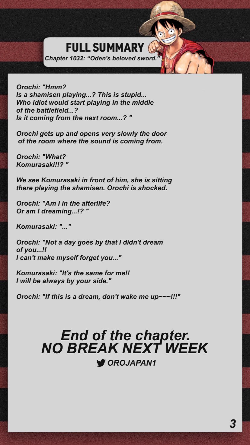 Orojapan Onepiece1032 Spoilers One Piece Chapter 1032 Full Summary
