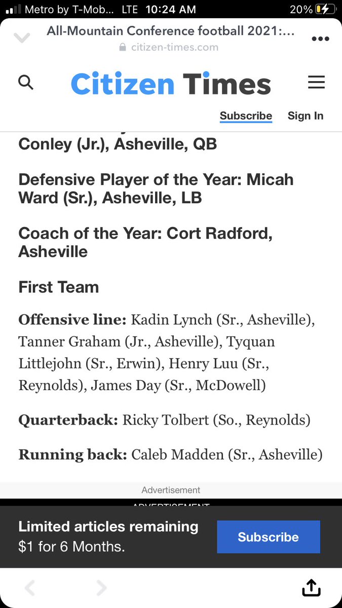 First team RB all conference 👏🏾