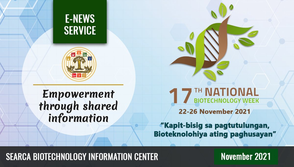 searcabic's tweet photo. SEARCA BIC E-News Special Edition: National Biotechnology Week 2021 - https://t.co/362VUIxtUG https://t.co/z7DSNHJgh7