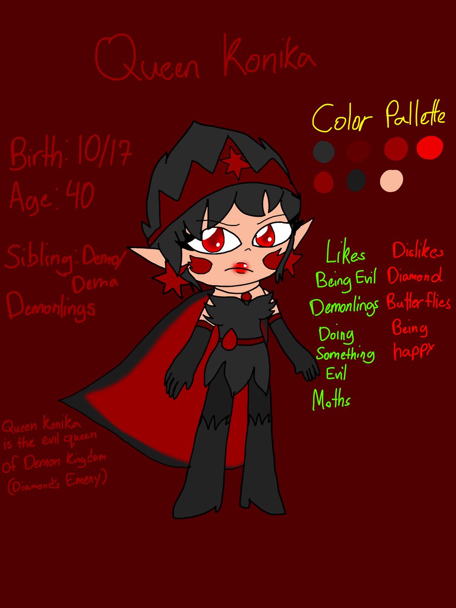 VioletMoonAnima's tweet photo. Queen Konika’s Reference Sheet 

Diamond’s Enemy 

(#AzariaReese #AzariaReesedraws #ThunderReese #Azaria_Art) 

Tags: #DiamondAngelstar #QueenKonika #referencesheet #drawing #Videogameart #digitalart #ibisPaintX #ArtistOnTwitter #artoftwitter https://t.co/SW1rMVJ1A6