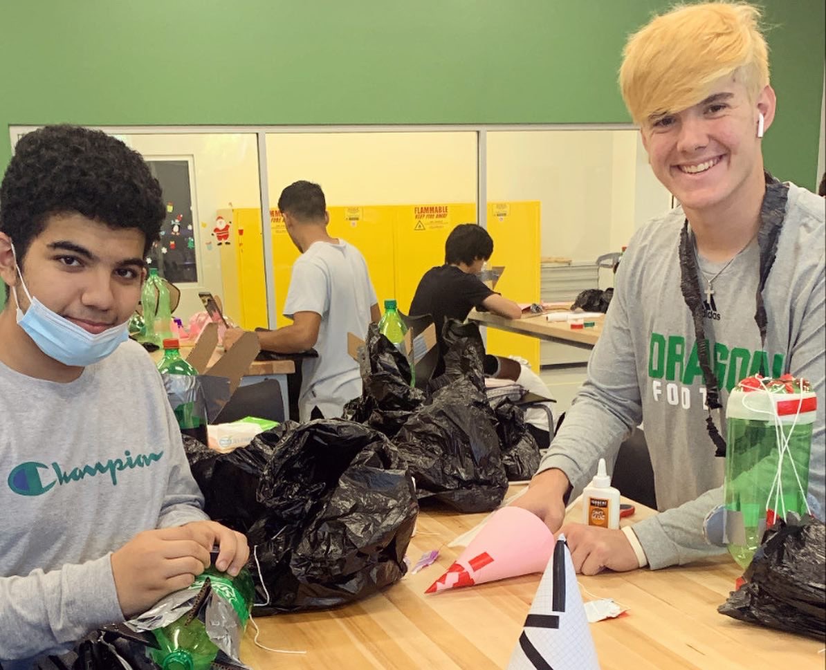 All smiles in Principles of Engineering as we learn about Newton’s Laws with Bottle Rockets! 🚀🛸🪐