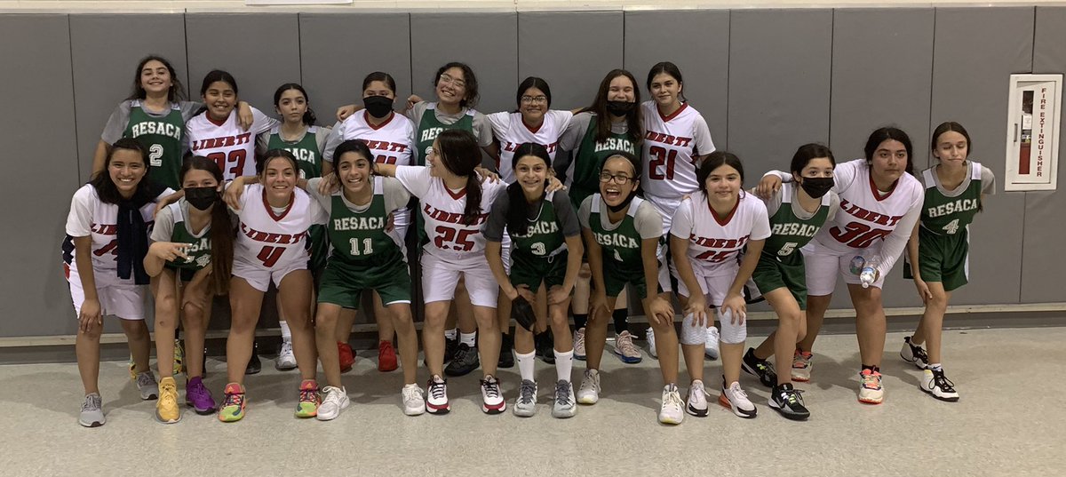 LibertyAthlete's tweet photo. Great basketball games between 7th grade Girls Liberty and Resaca. #makeithappenlmms #futureladyfalcons @LFHSGirlsBKB https://t.co/EbDLTxMCFO