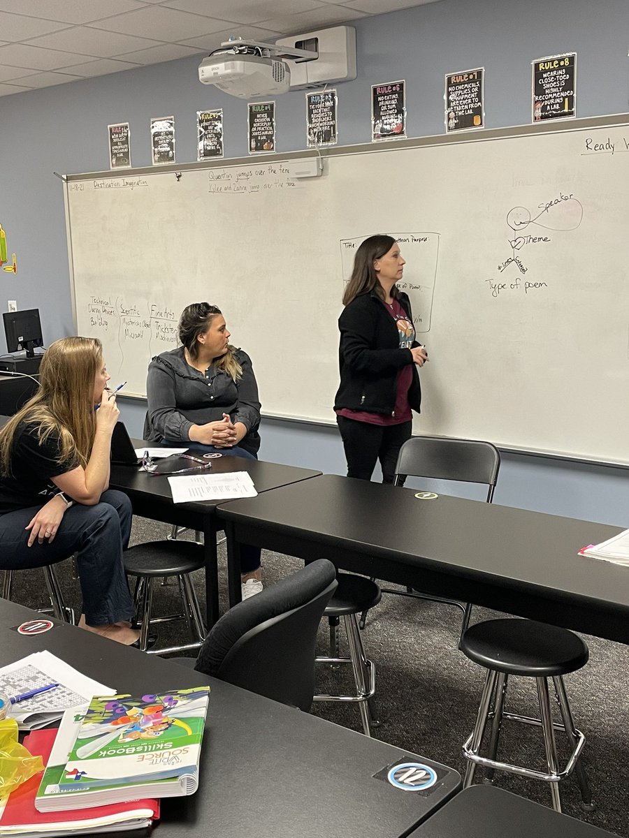 WESMrsWilson's tweet photo. We had a great discussion this morning in 4th grade ELA collaborative about strategies to best teach poetry. Proud of the work this team is doing! @TISDWES https://t.co/3w0EWeWVHL