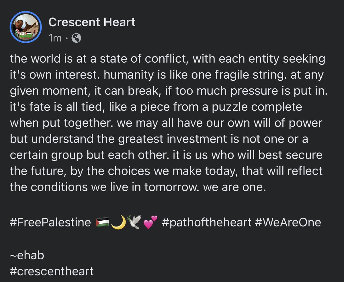 ehab_judeh's tweet photo. #loveoverfear #peacefromwithin #Palestine #Palestinian #Allah
#God #Loveabove #cherishlife #weallmatter #wayoftheheart #humanity #forgivebutneverforget #RiseAboveItAll #meditateanywhere #veganconscience #iloveanimals #RespectLife #GodisLove #Allahislove #Loveistheanswear https://t.co/iFm0mqgO9o