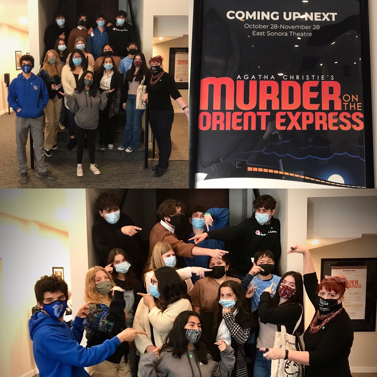 Murder &amp; Mystery!  AHS Drama Club saw MURDER ON THE ORIENT EXPRESS at the East Sonora Theatre!  Amazing time enjoying and analyzing live theatre! #falconstrong