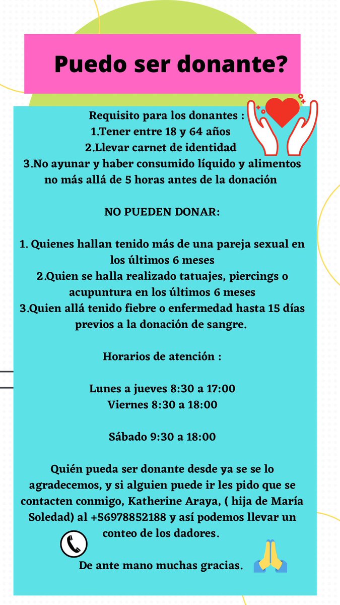 <a href="/TonkaTP/">Tonka Tomicic</a> nos podrías ayudar a difundir? Se necesitan dadores de sangre urgente para la mamá de mi amiga 🥺