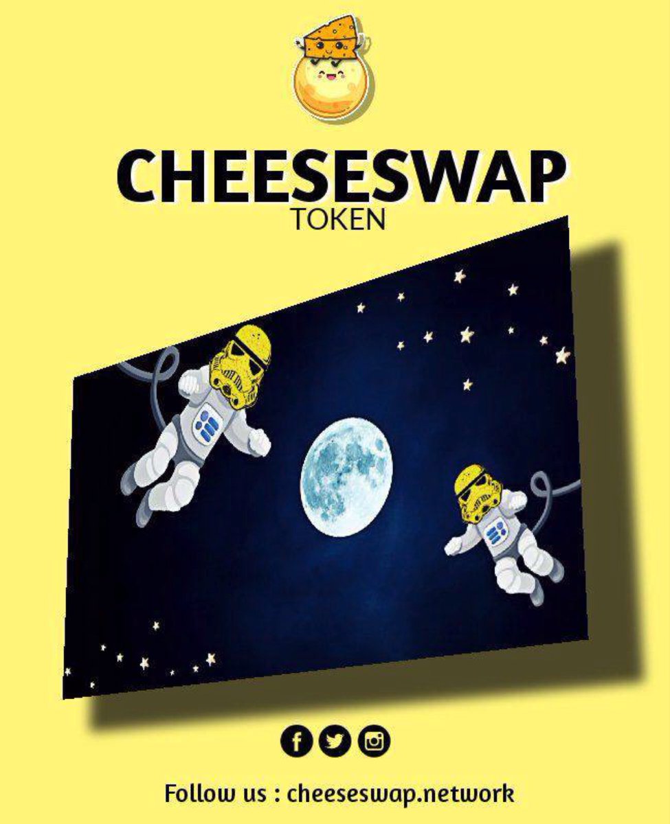 UmmiB6's tweet photo. $CHEESE CheeseSwap 🧀
Great things are coming 
🙌🙌🙌🙌🙌🙌🙌🙌🙌🙌 https://t.co/1AqO5nqHtO
