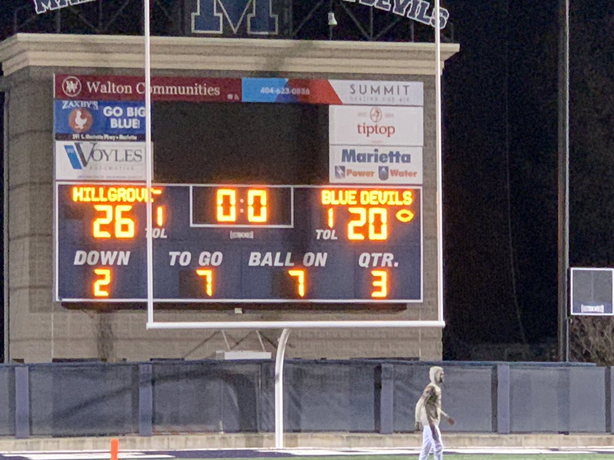hillgrovesports's tweet photo. Congrats to ⁦@HillgroveFlag⁩ on the big win over ⁦@MariettaGAhs⁩ to secure first place in the area! https://t.co/vNgDRn2GsZ