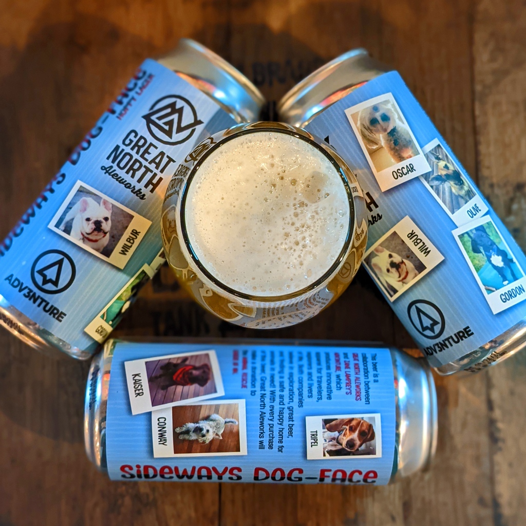 GreatNorthAle's tweet photo. This week at GNA:⁠
⁠🧠 Battle of the Breweries Trivia Thursday at 7PM 
🎵 Live music with Hey Dana Saturday 4-6PM
⁠🐶 We're still raising money for the Animal Rescue League of NH! We will be making a donation to ALRNH from all sales of Sideways Dog-Face (a hoppy lager). https://t.co/00lRoS8yPJ