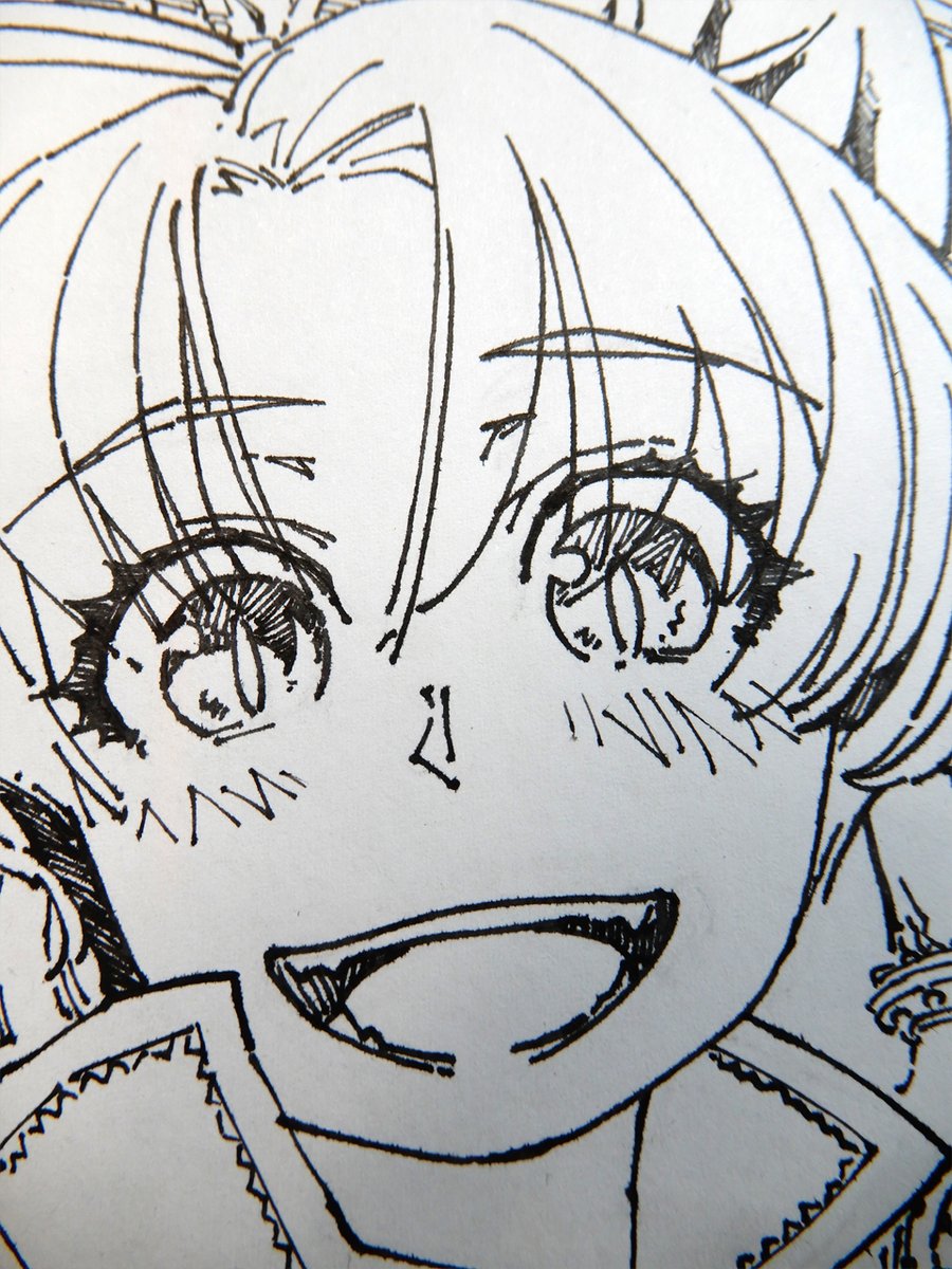 線画。相変らずGペン。 