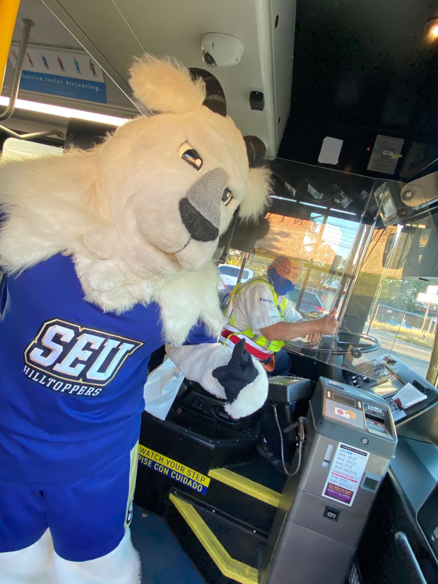 thecivicslab's tweet photo. Topper is into the #toppertransit challenge! Getting fired up about the @SEUMBasketball opening game Wed night at 7! Come out and win some cool prizes from the Civics Lab. @stedwardsu @SEU_SFS  @statesman @CapMetroATX @SEUResLife @SEURecWell @KXAN_News @SEUAthletics https://t.co/8MQ8CKR5Zu
