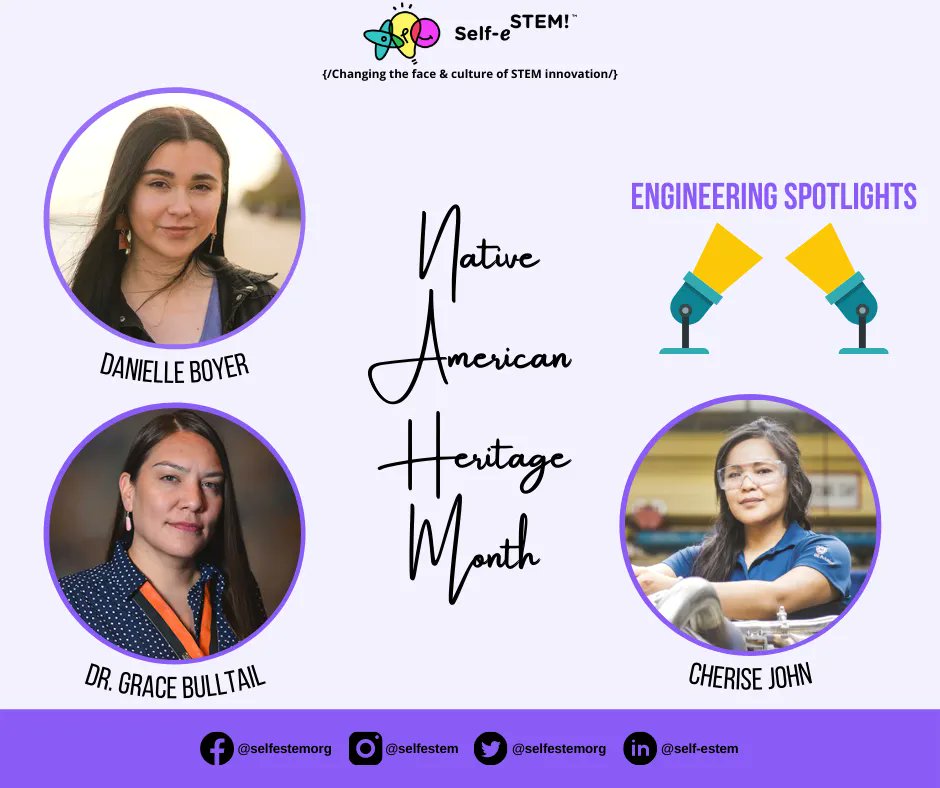 selfestemorg's tweet photo. For this week of Native American Heritage Month celebrating Women in Engineering! #selfestem #NativeAmericanHeritageMonth #WomenInSTEMWednesday #STEMmode #WomenInSTEM #NativeWomenInSTEM #WomenInTech #GirlsInTech #STEM #Diversity #Inclusion #Equity #DiversityandInclusion #DEI https://t.co/R0ZRAwSnJZ